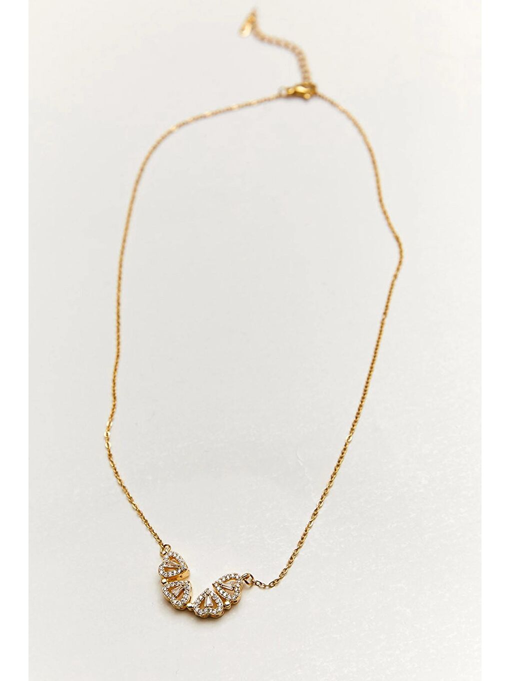 Sarı Kadın Aksesuar Çelik Mıknatıslı Yonca Kolye-1