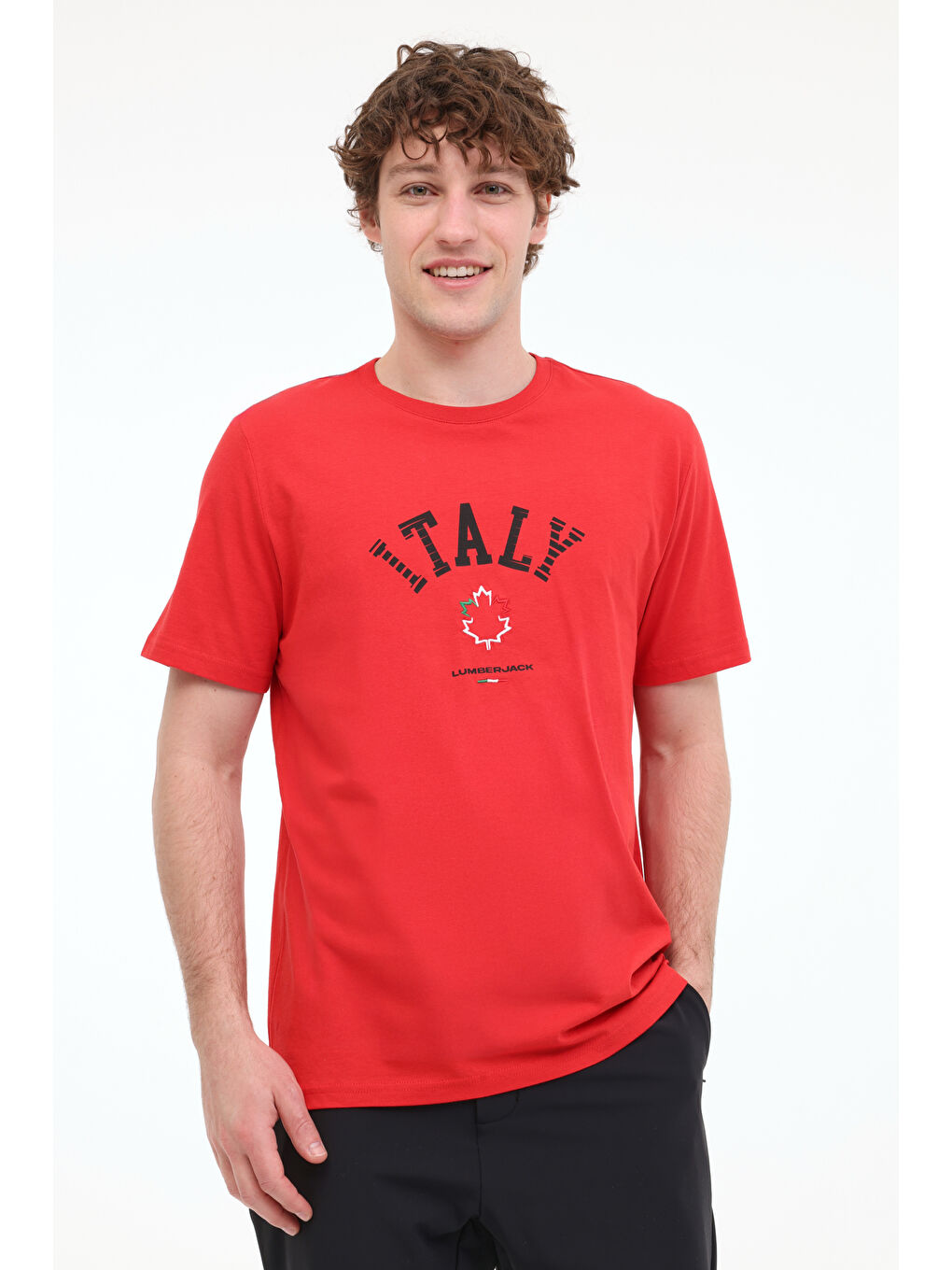 ML RENATO 11ITL1030 5FX Kırmızı Erkek Kısa Kol Tişört