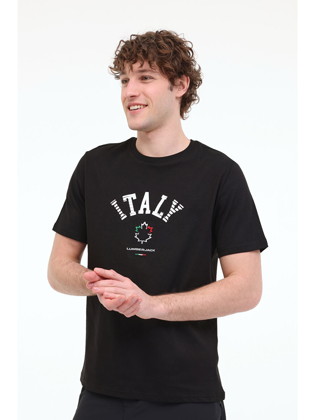 ML RENATO 11ITL1030 5FX Siyah Erkek Kısa Kol Tişört