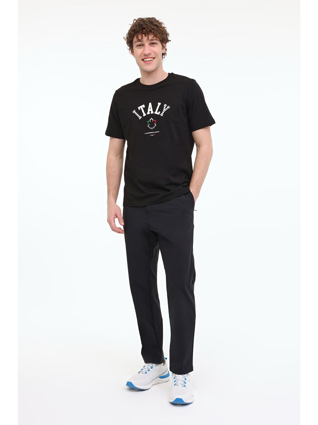 ML RENATO 11ITL1030 5FX Siyah Erkek Kısa Kol Tişört-2