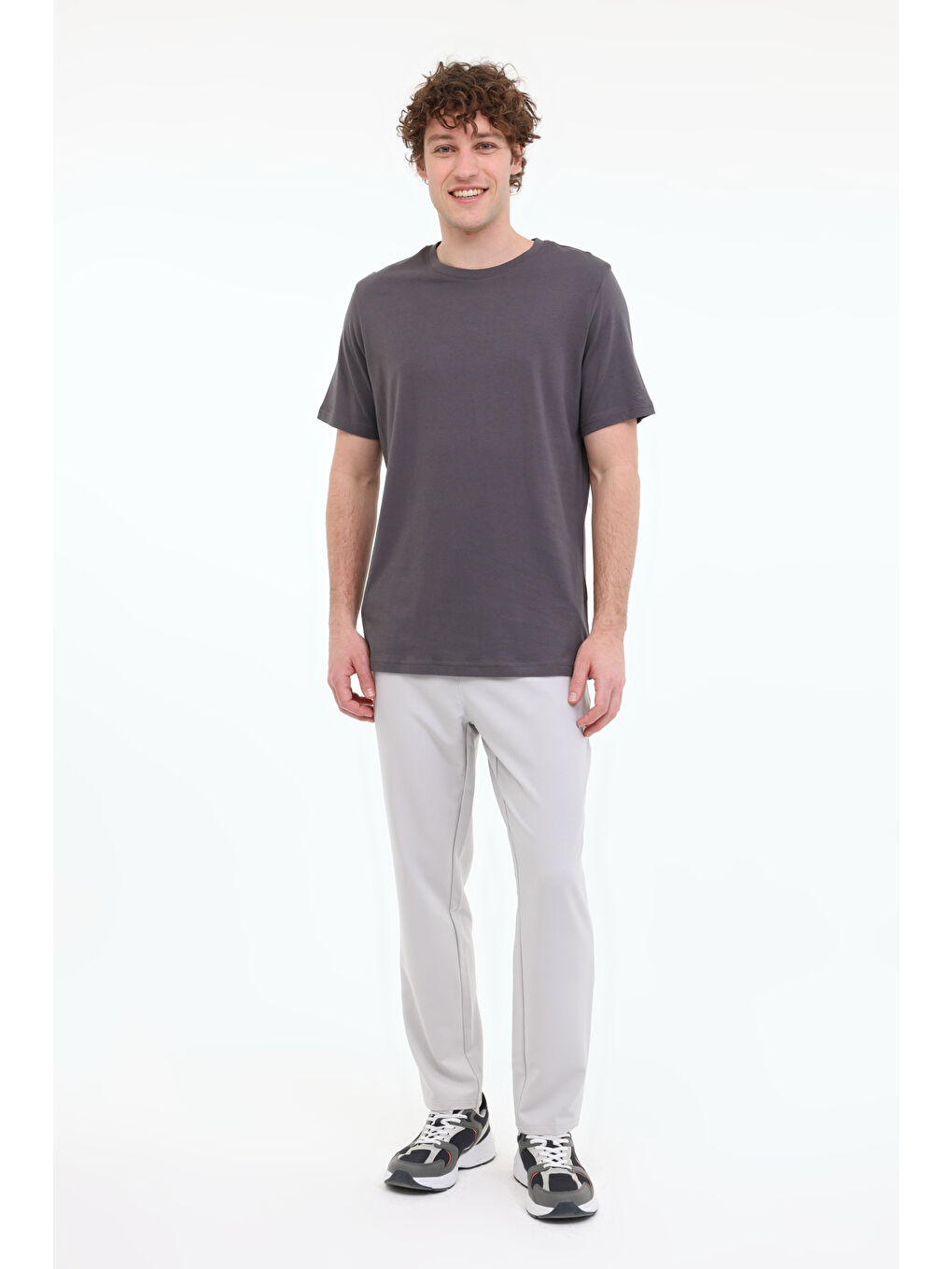 Gri MB CT110 PM C NK T-SH 5FX Erkek Kısa Kol Tişört-2