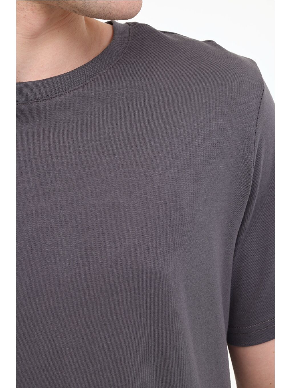 Gri MB CT110 PM C NK T-SH 5FX Erkek Kısa Kol Tişört-3