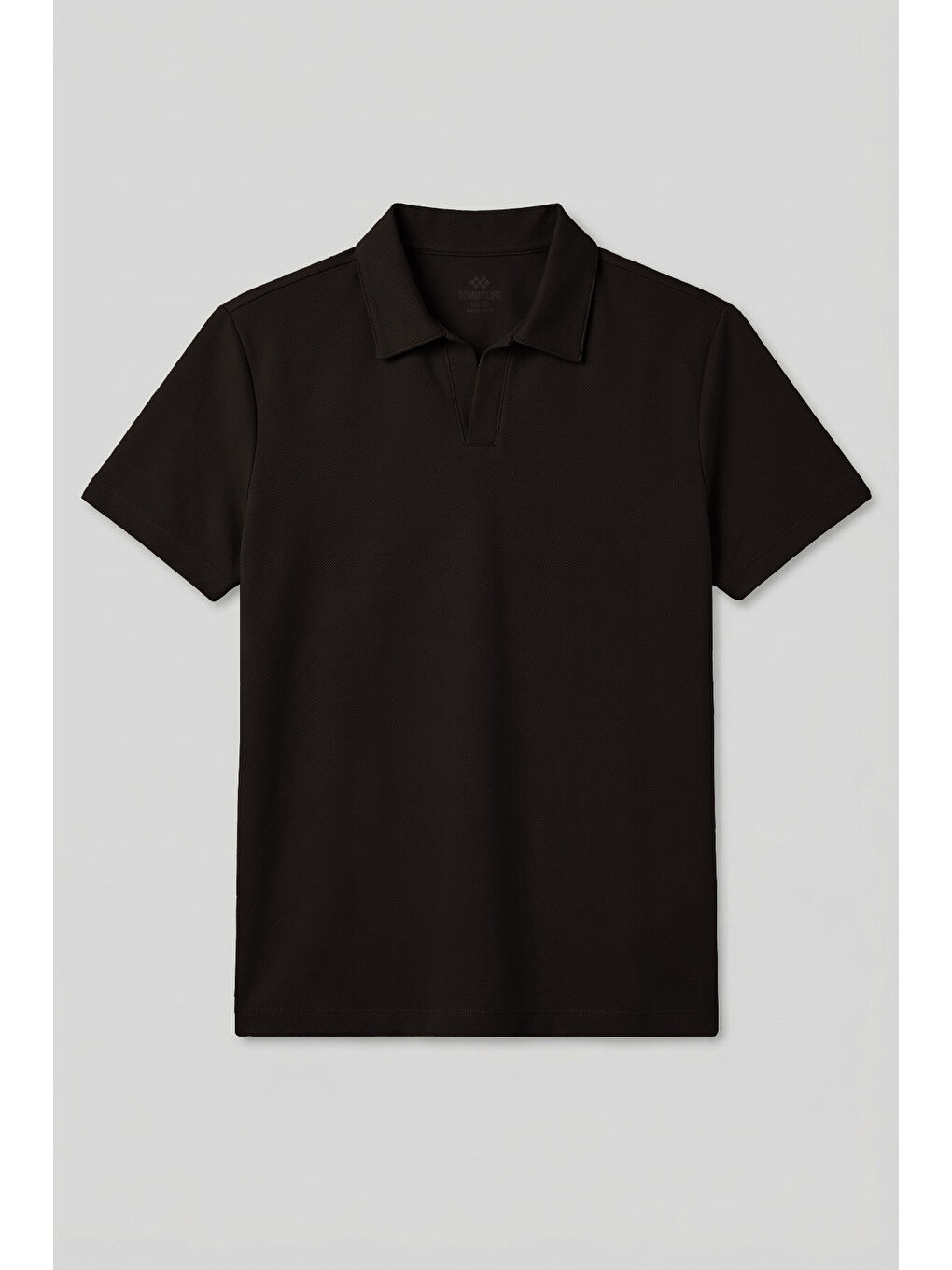 Kahverengi Rahat Form Yumuşak Dokulu Polo Yaka Erkek T-Shirt - 88496-2