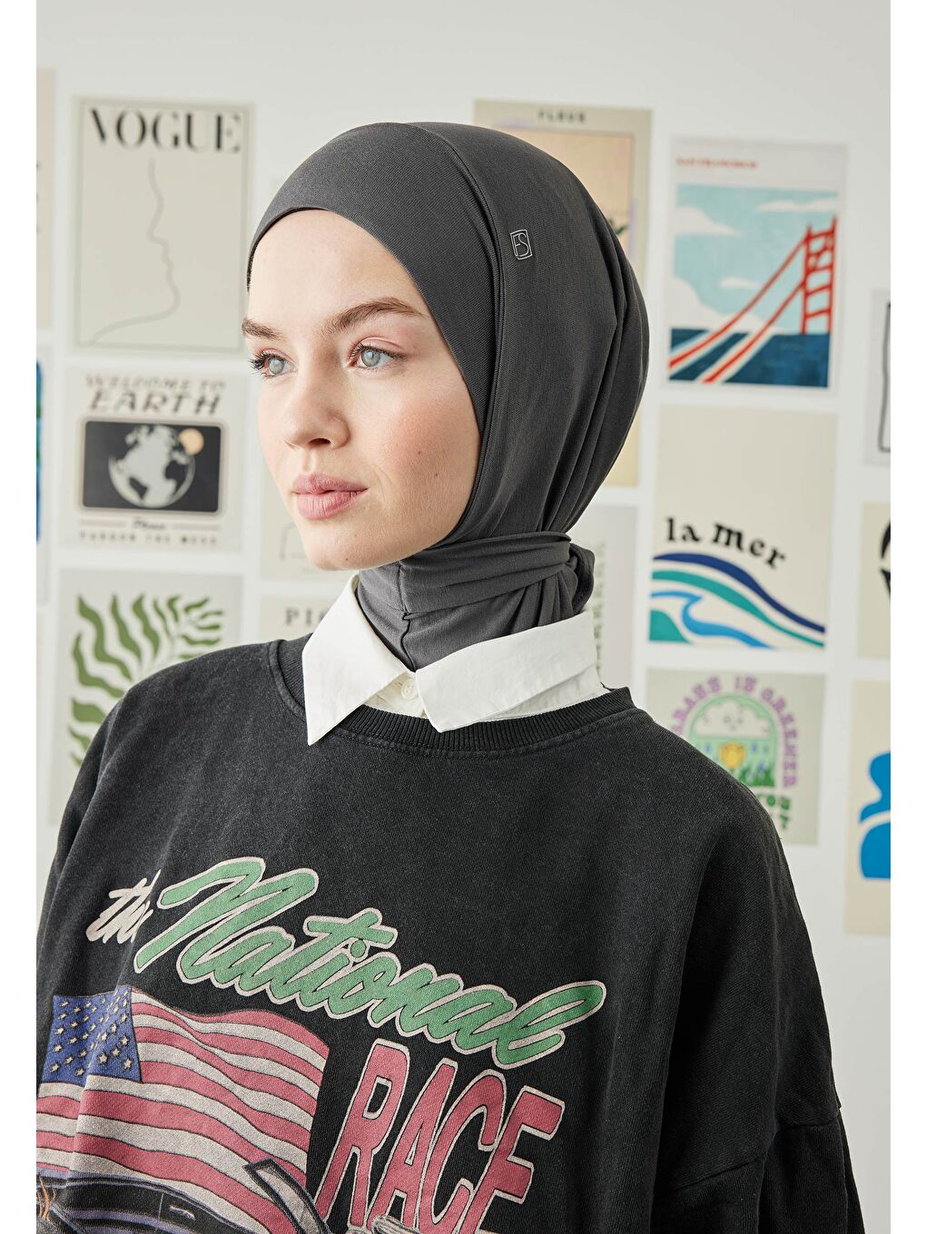 Athletıc Hıjab Antrasit-1