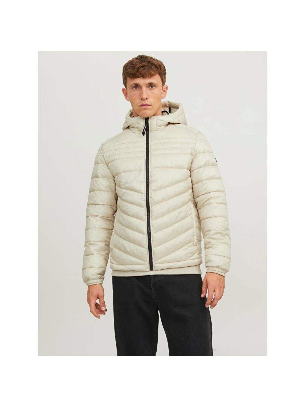 Hero Puffer Hood Erkek Bej Kapüşonlu Mont