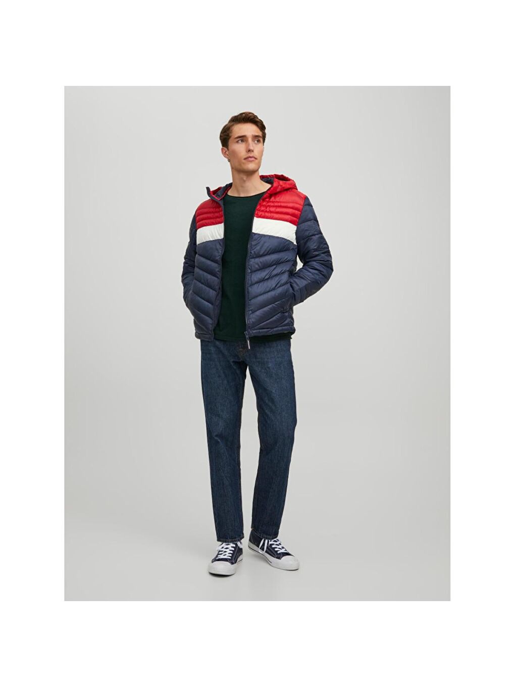 Hero Puffer Hood Erkek Lacivert Kapüşonlu Mont