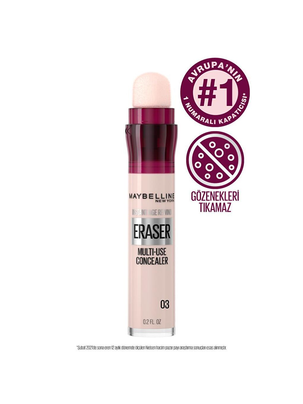 MAYBELLINE NEWYORK Nude Instant Anti Age Eraser Kapatıcı - 03 Fair - 2