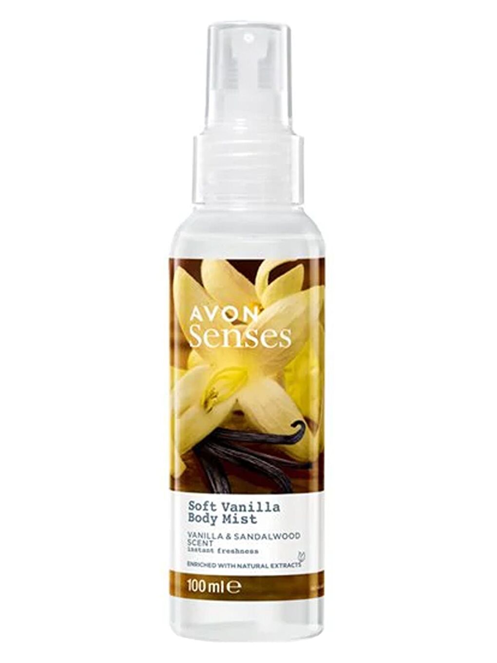 AVON Renksiz Soft Vanilla Vanilya ve Sandal Ağacı Kokulu Vücut Spreyi 100 Ml.