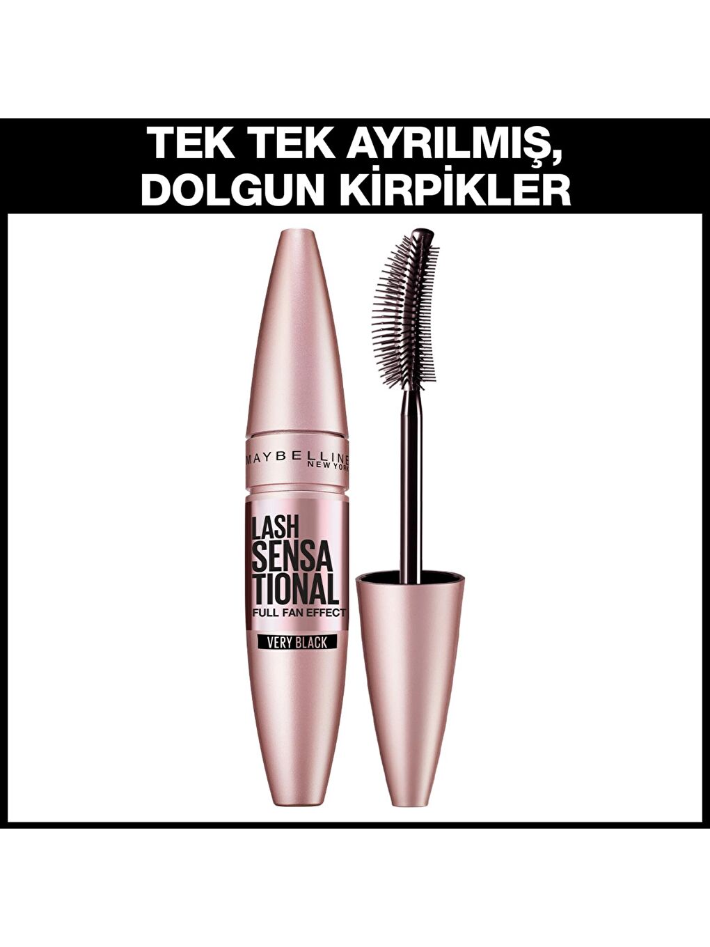 MAYBELLINE NEWYORK Siyah Lash Sensational Yelpaze Etkili Siyah Maskara - 1