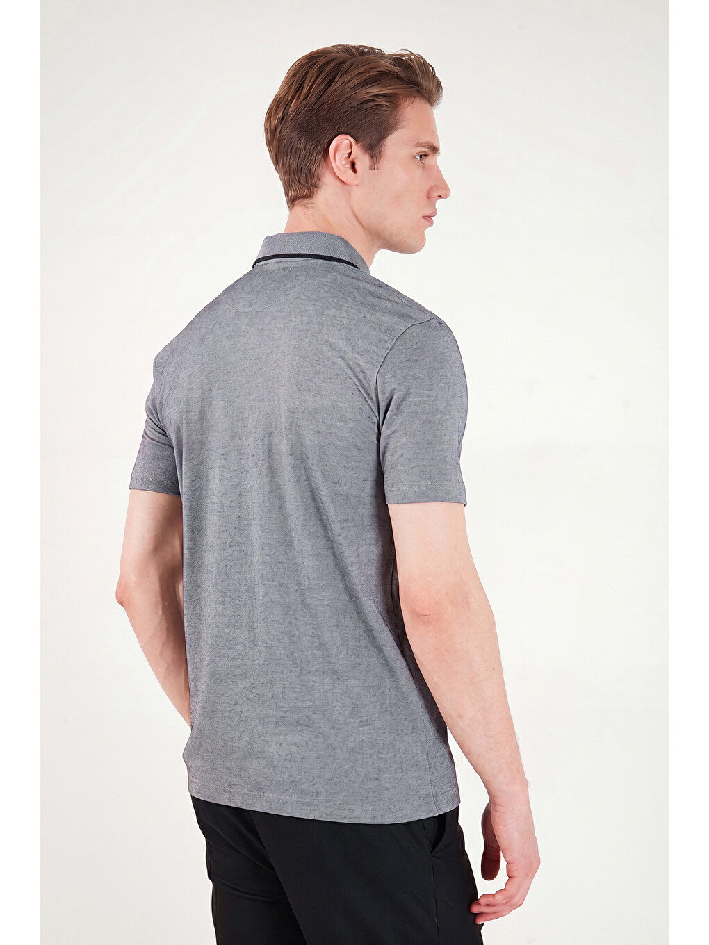 Siyah Pamuklu Regular Fit Göğüs Cepli Düğmeli Polo T Shirt 4565001-6