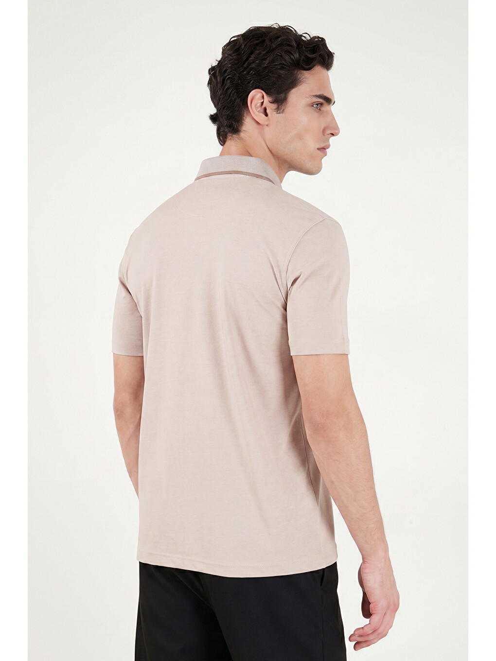 Bej Pamuklu Regular Fit Göğüs Cepli Düğmeli Polo T Shirt 4565001-6