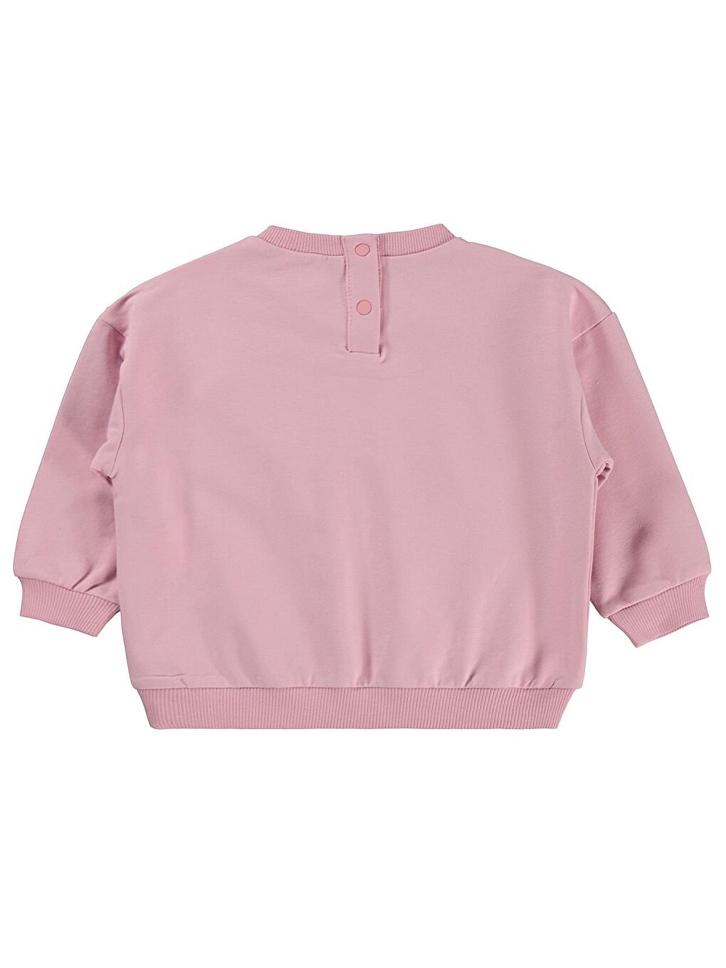 Baby Fiyonk Nakışlı Fırfırlı 6-18 Ay Sweatshirt - Pembe-1