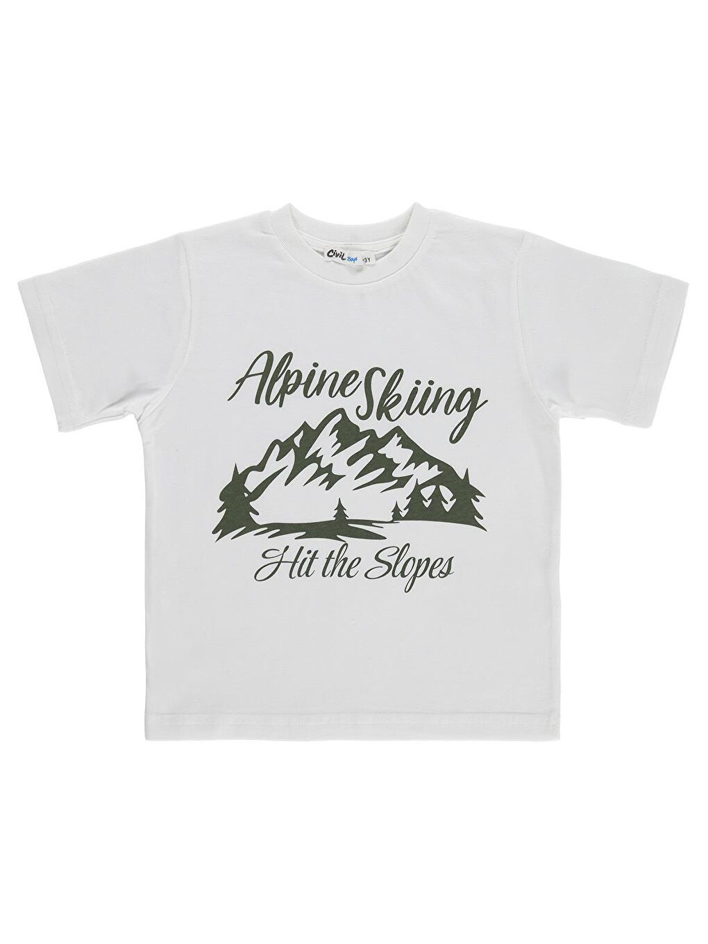 Boys Sailing Baskılı 2-5 Yaş Tişört - Beyaz