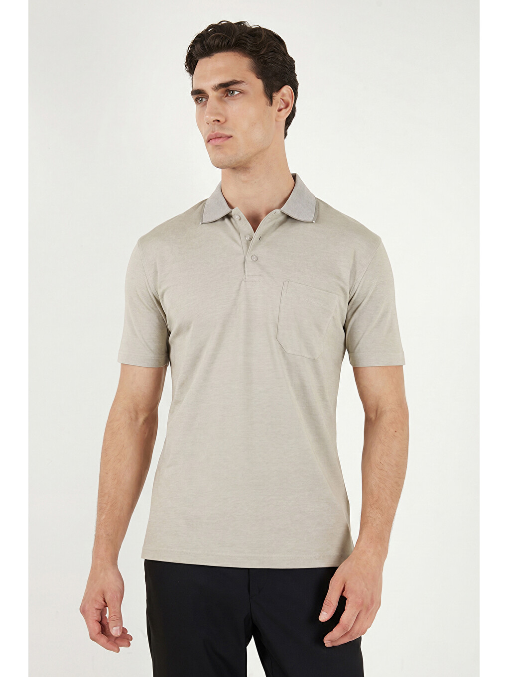 Yeşil Pamuklu Regular Fit Göğüs Cepli Düğmeli Polo T Shirt 4565001-3