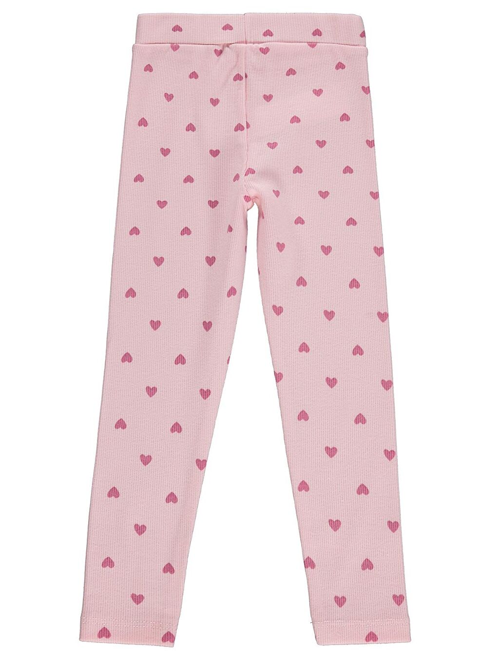 Pembe Girls Kalp Baskılı 6-9 Yaş Tayt - Pudra-1