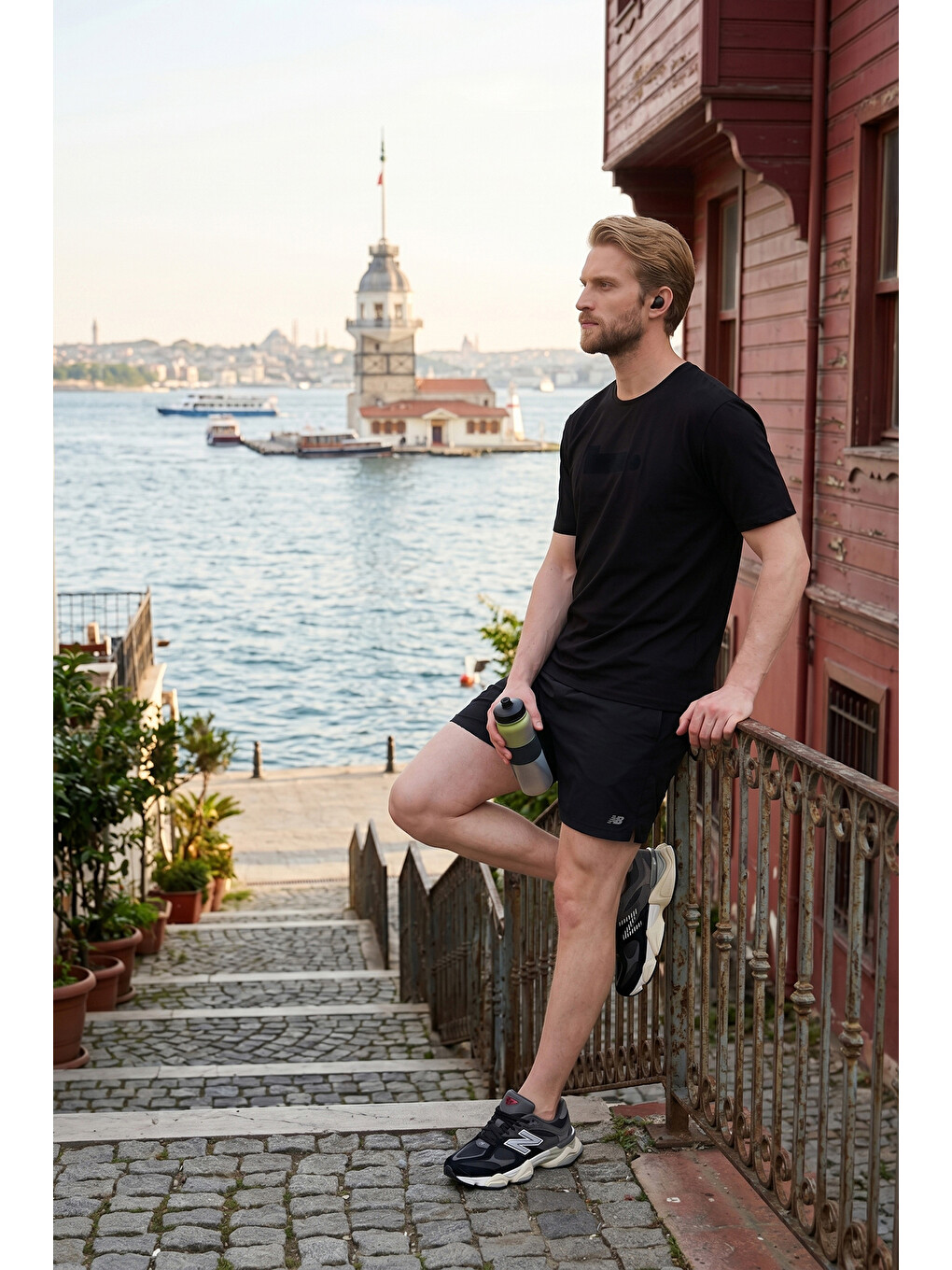 Siyah Pamuklu Regular Fit Baskılı Bisiklet Yaka T Shirt 5904061-1