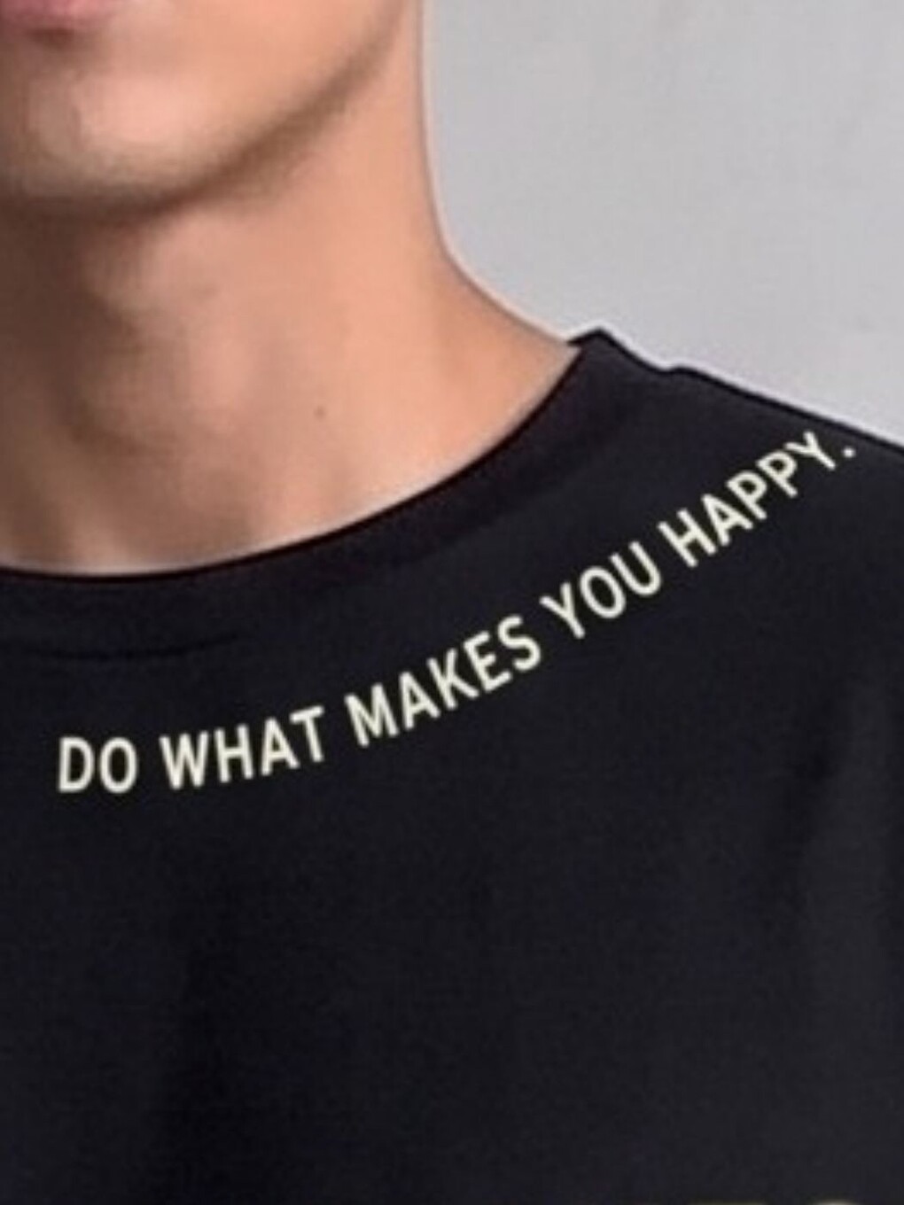 Siyah Do What Organik Pamuk Dokulu Comfort Fit Bisiklet Yakalı Tişört-1