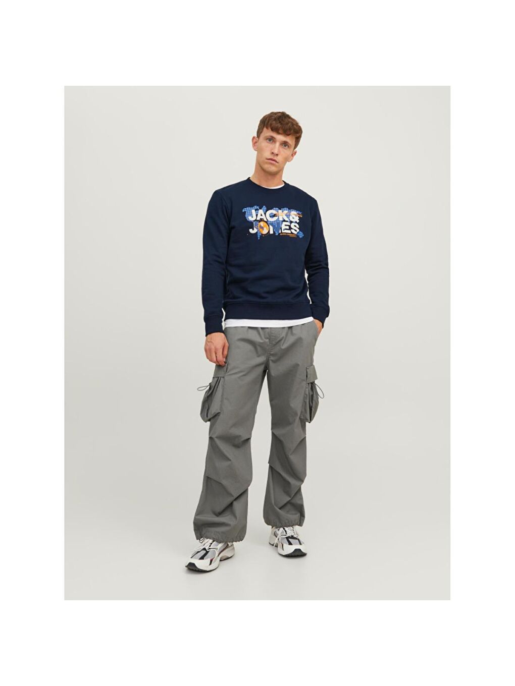 Jack & Jones Dust Erkek Lacivert Bisiklet Yaka Sweatshirt - 1