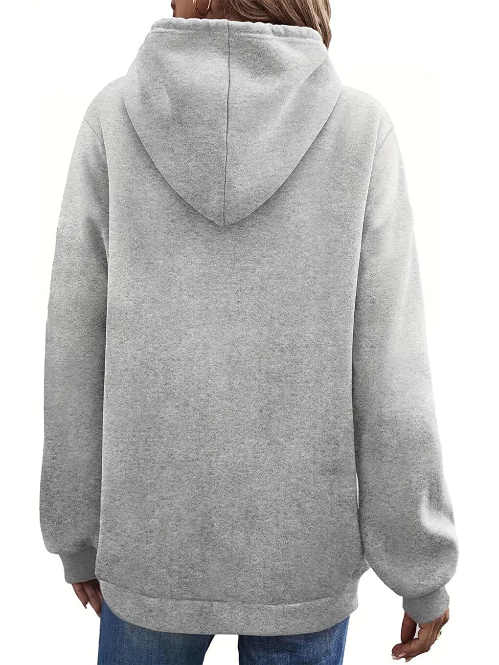 uyguntarz Gri Perfectly Baskılı Oversize Sweatshirt - 1