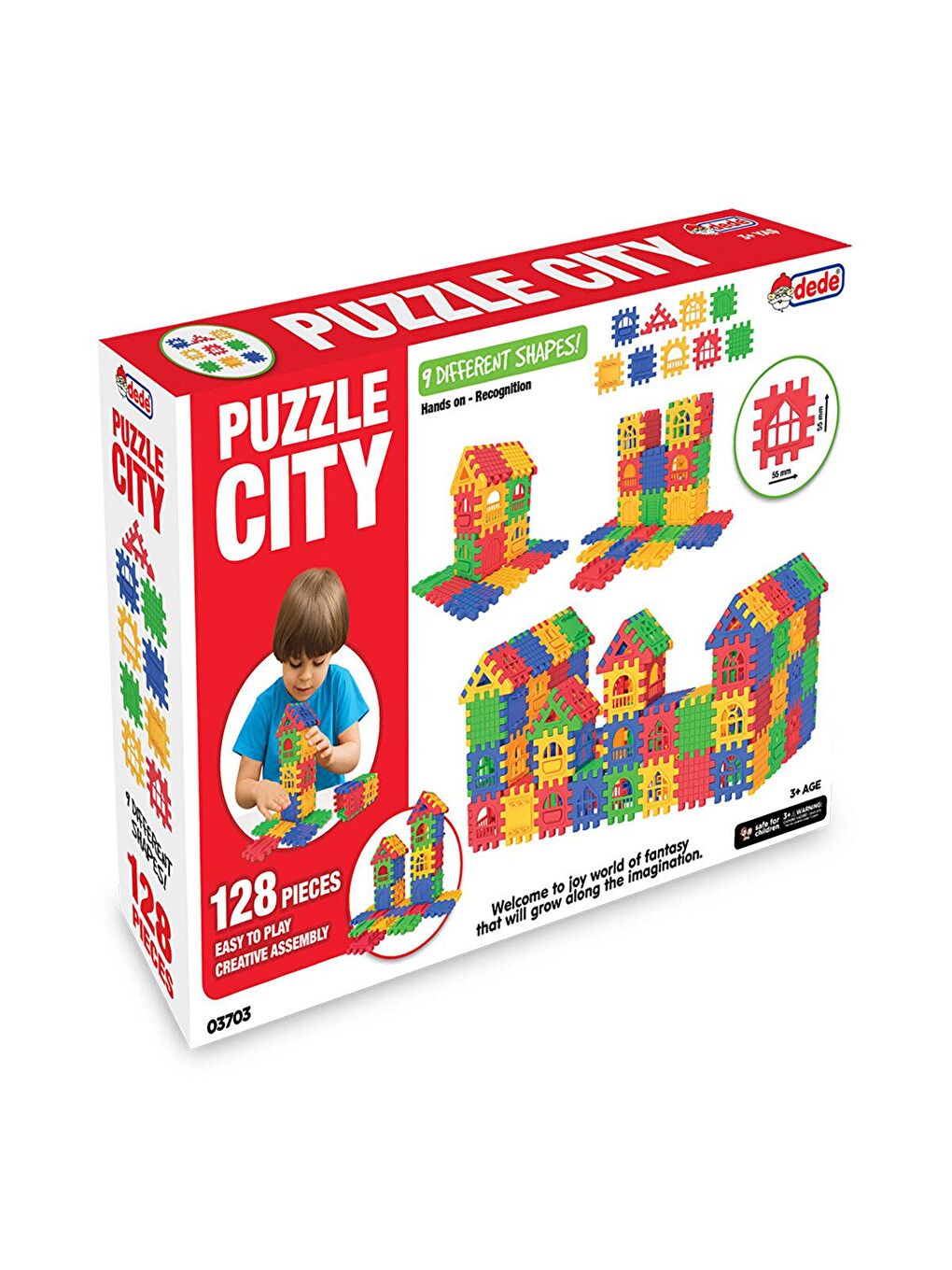 DEDE OYUNCAK Karışık Puzzle City 128 Parça - 1