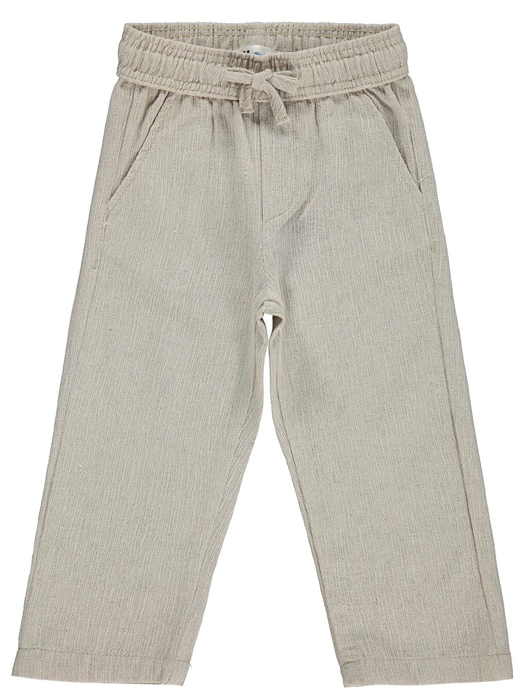 Boys Kendinden Desenli 2-5 Yaş Pantolon - Bej