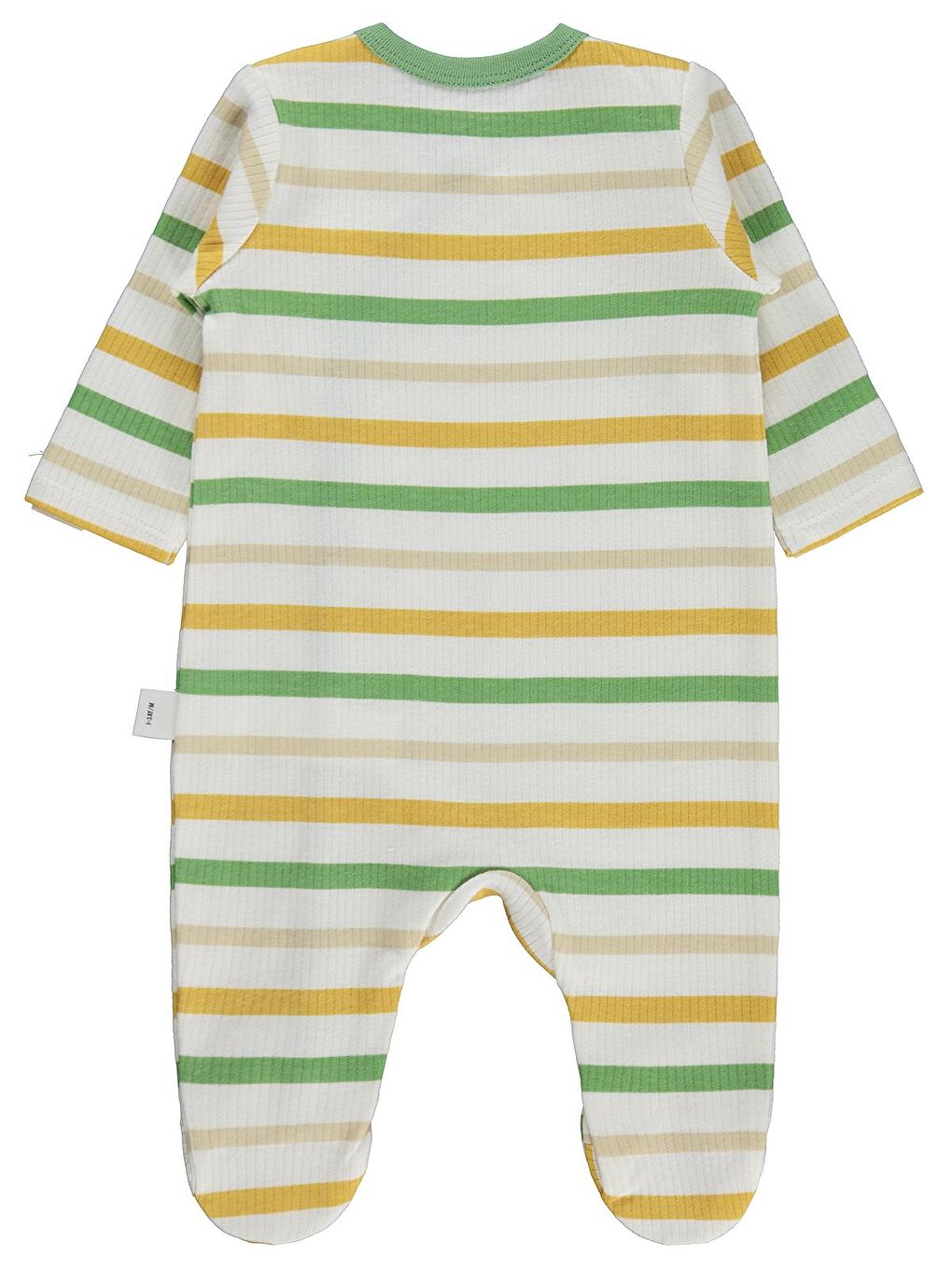 Baby Çizgili 1-9 Ay Tulum - Ekru-1