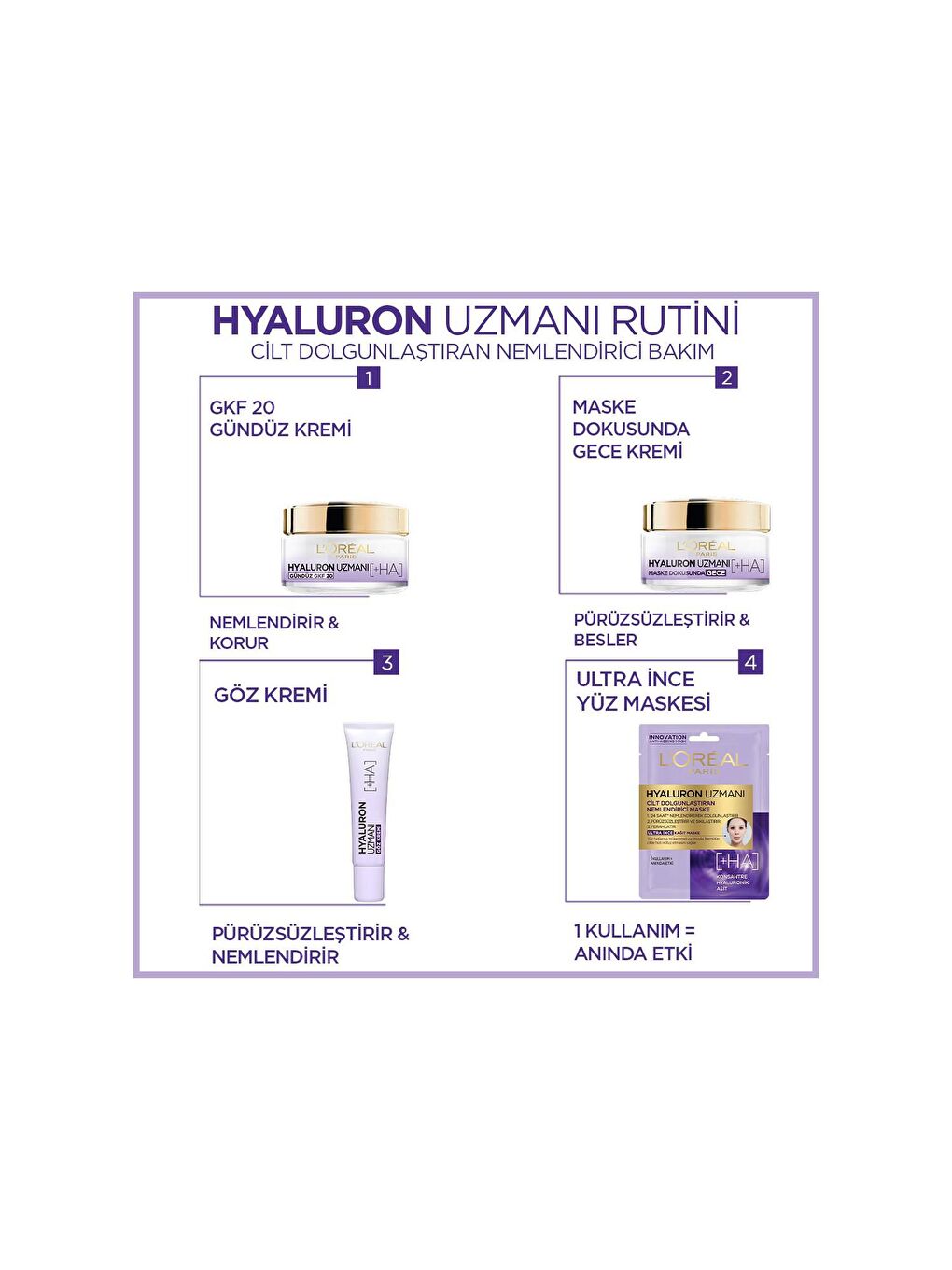 Loreal Renksiz Hyaluron Uzmanı Nemlendirici Gece Kremi 50 ml - 5