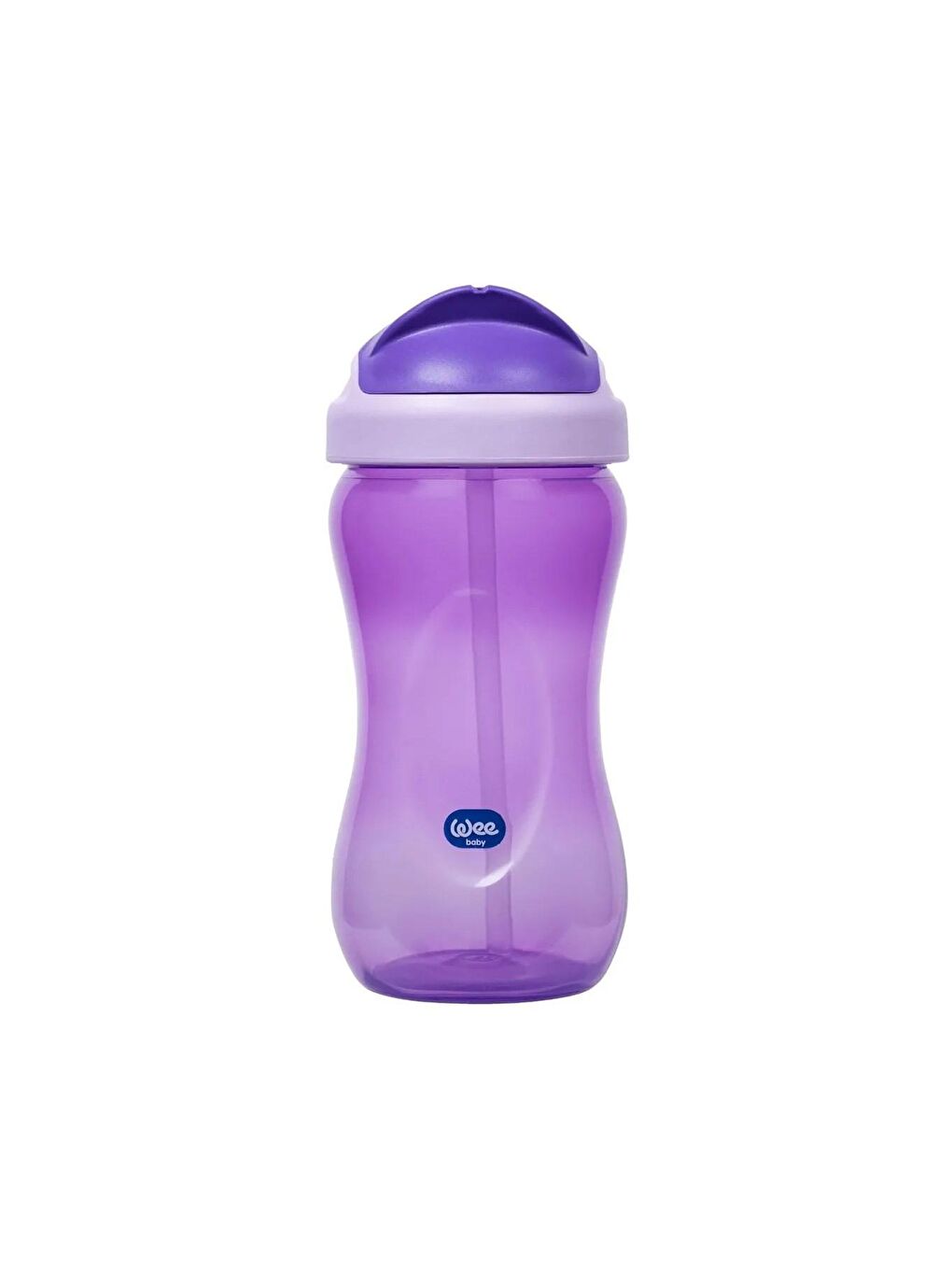 WEE BABY Beyaz-Renklibaskı Renkli Pipetli Bardak 340 ml - 1