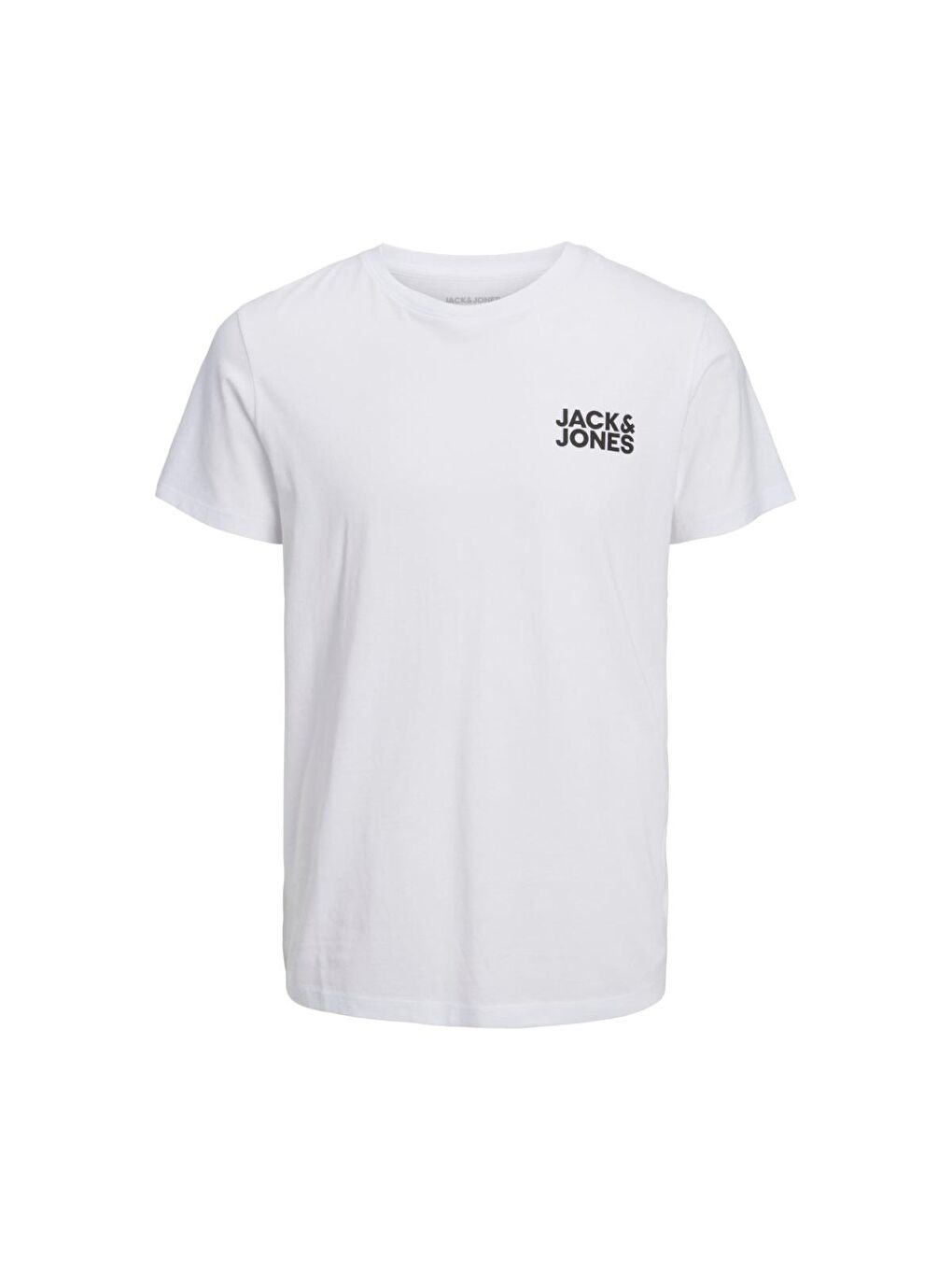 Jack & Jones Corp Ss Erkek Beyaz Baskılı Bisiklet Yaka Tişört