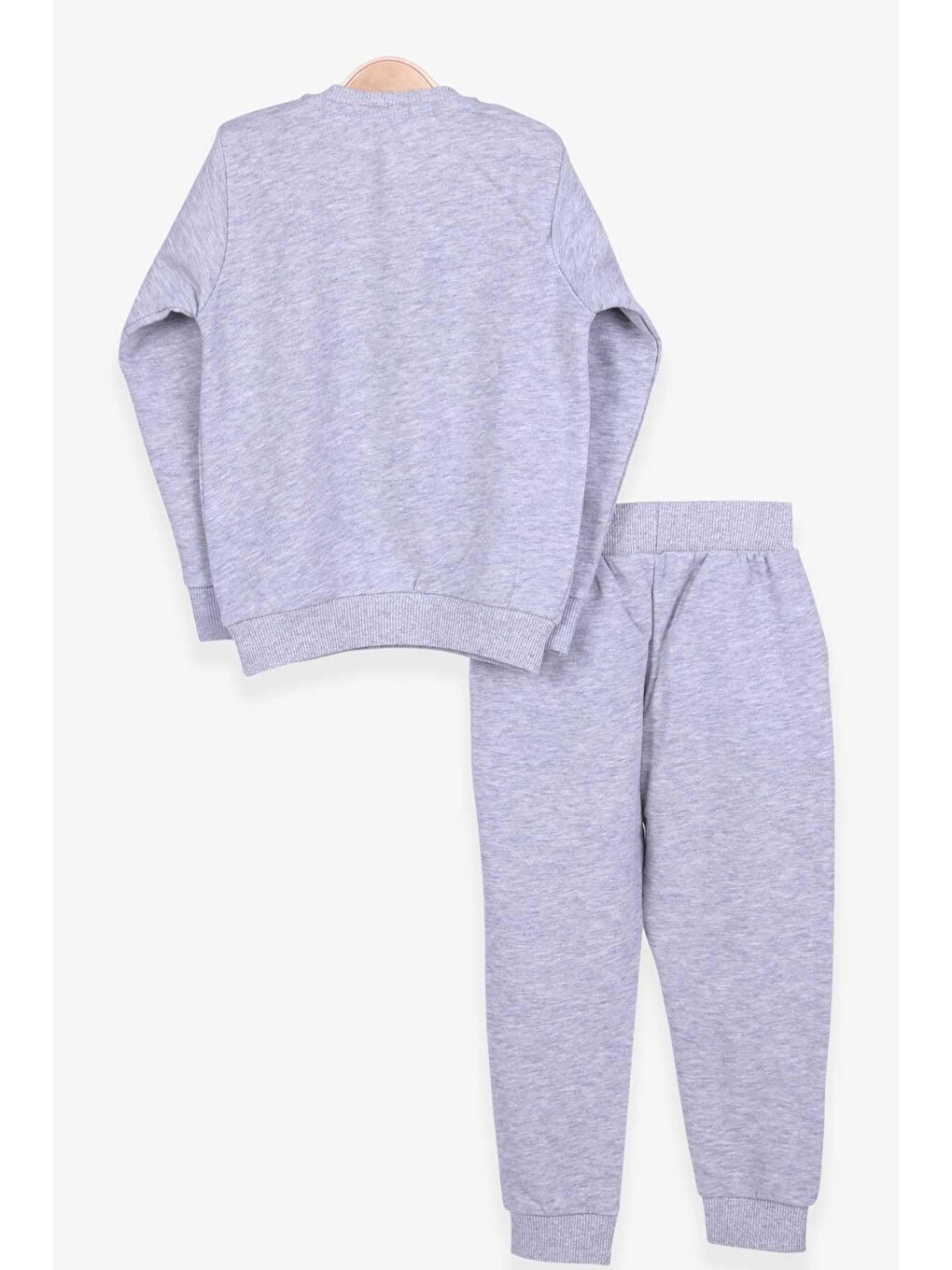 Erkek Çocuk Eşofman Takımı Renkli Slogan Baskılı Açık Gri (1-4 Yaş)-1