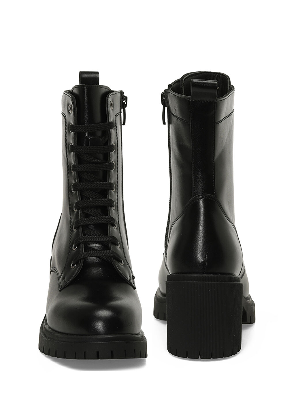 25K-6008 5PR Siyah Kadın Topuklu Bot-4