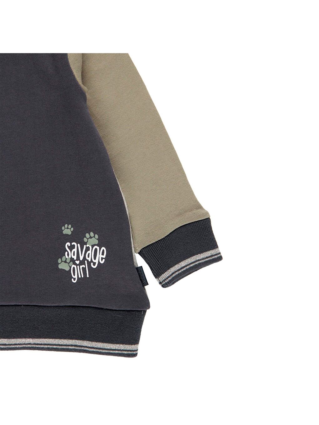 Kız Çocuk Baskılı Elbise Gri-4