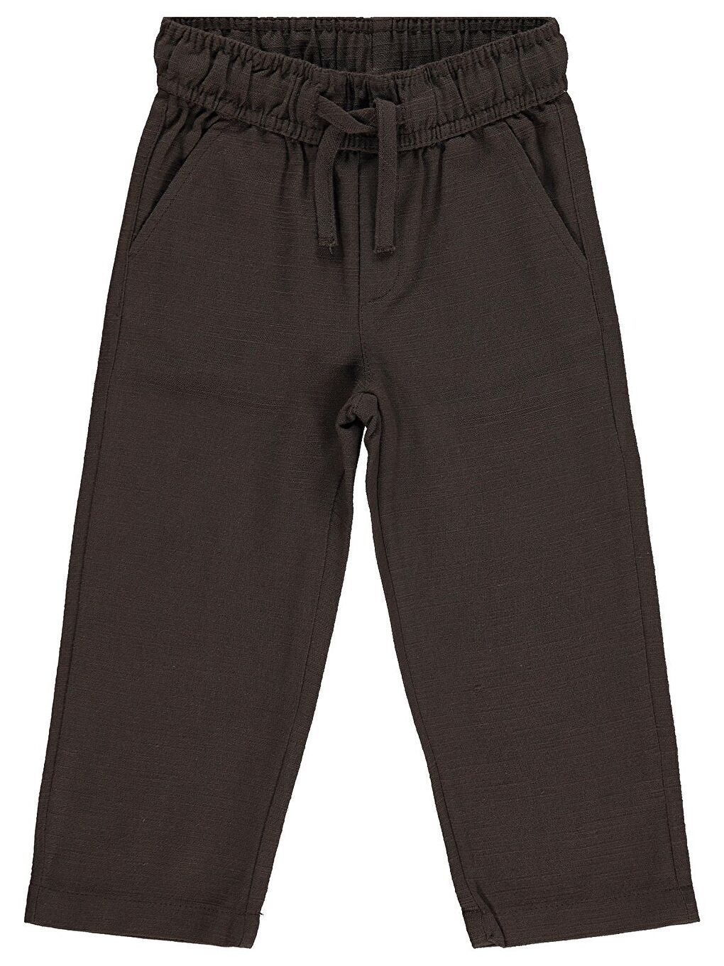 Boys Flamlı Chino 2-5 Yaş Pantolon - Kahverengi