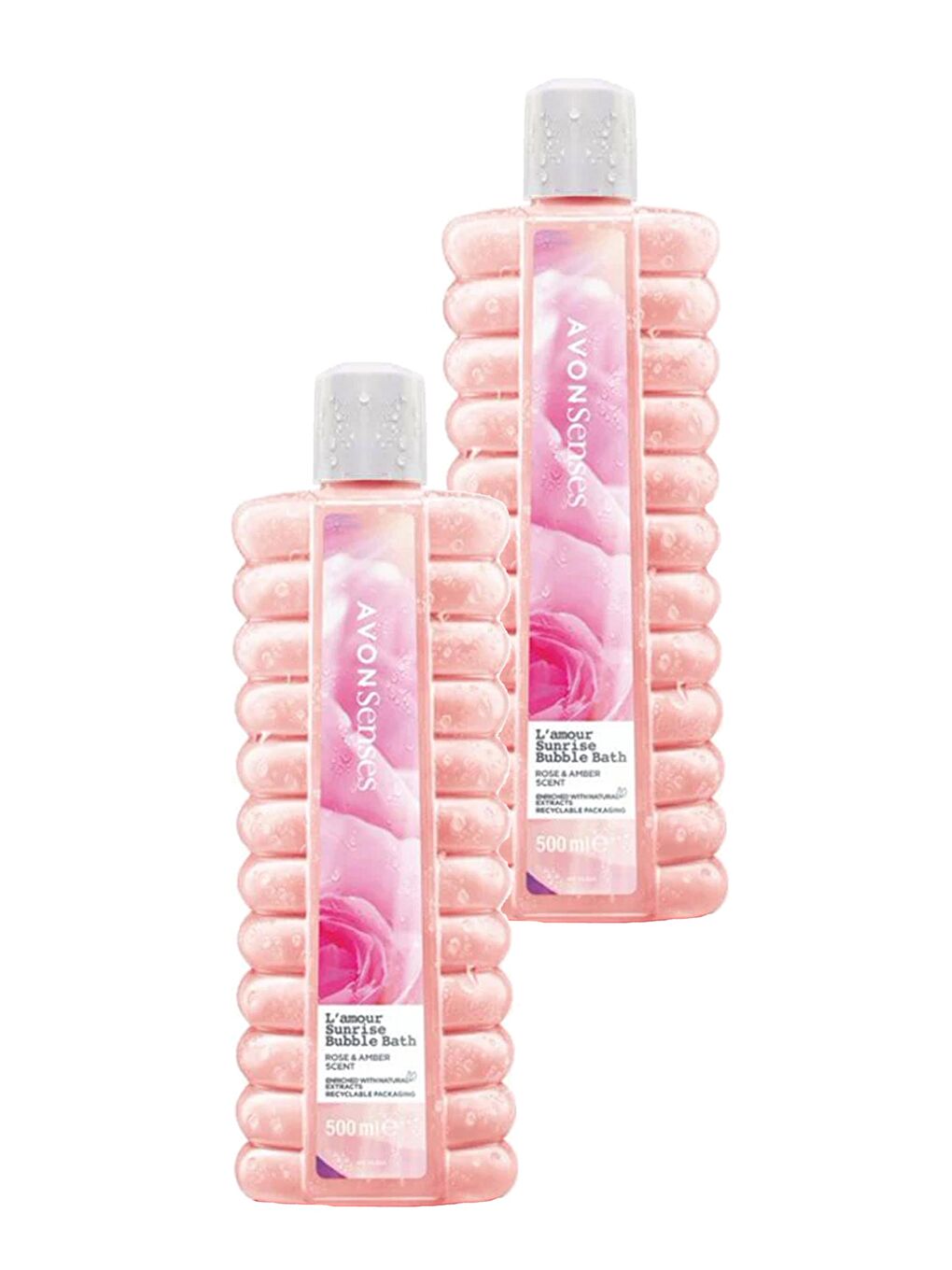 AVON Renksiz L'Amour Sunrise Gül ve Kehribar Kokulu Banyo Köpüğü 500 Ml. İkili Set