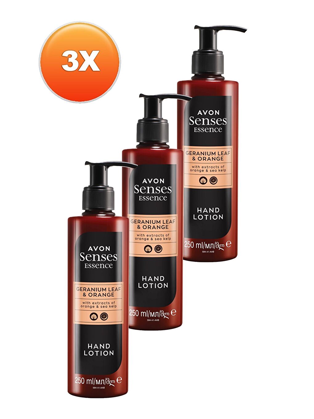 AVON Renksiz Senses Essence Sardunya Yaprağı ve Partakal Kokulu El Kremi 250 Ml. Üçlü Set - 1