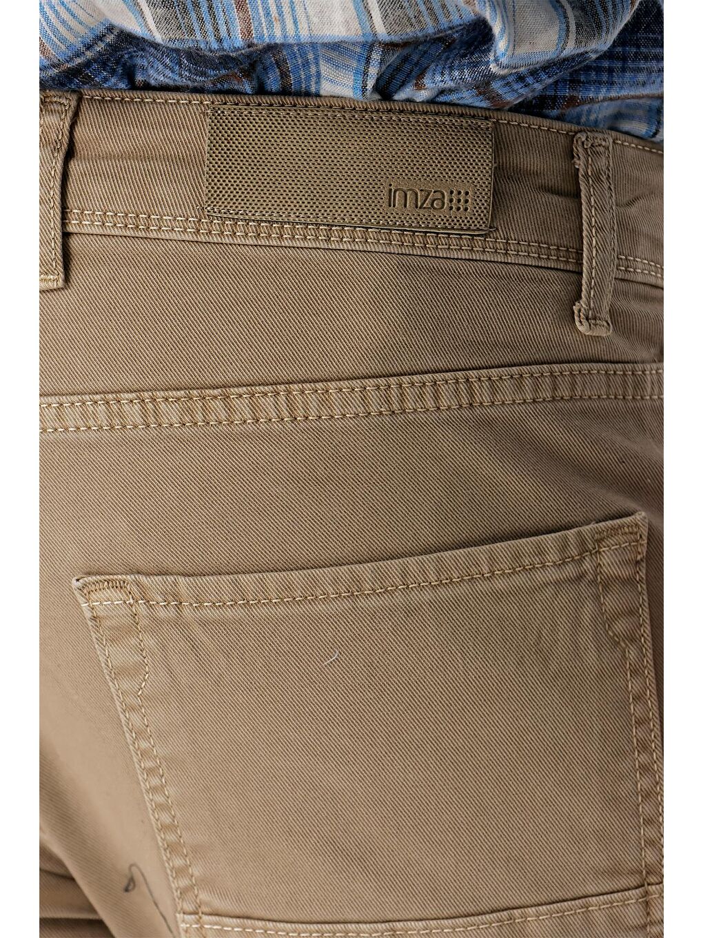 Koyu Bej Pamuklu 5 Cep Casual Slim Fit 5 Cep Pantolon 1003235317-1