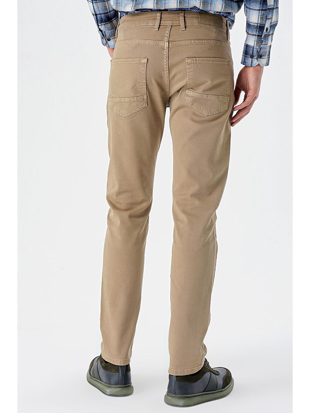 Koyu Bej Pamuklu 5 Cep Casual Slim Fit 5 Cep Pantolon 1003235317-3