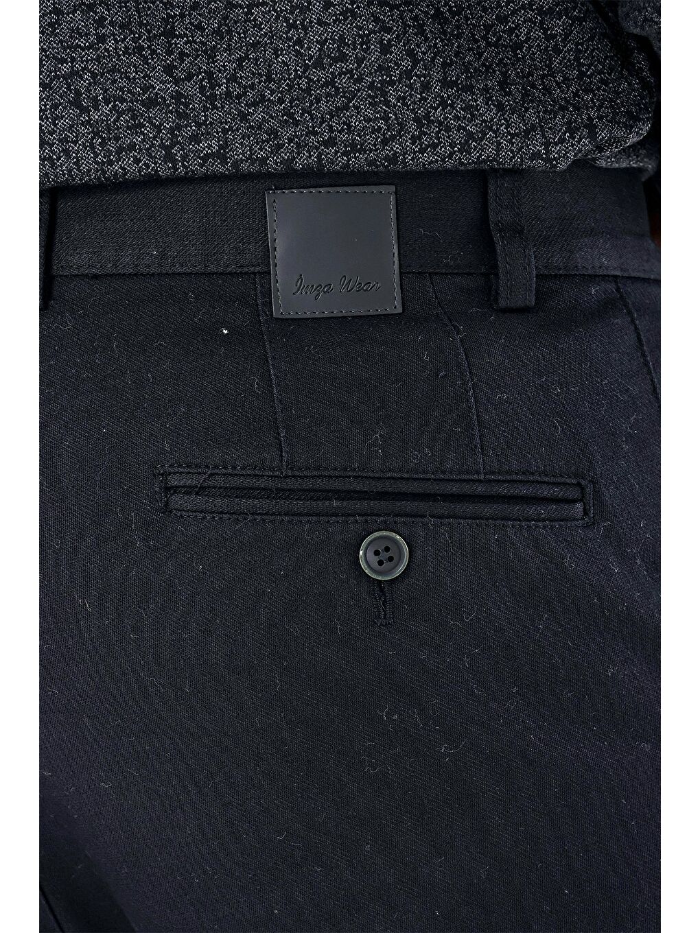 Siyah Pamuklu Yandan Cepli Casual Slim Fit Chino Pantolon 1003235120-5