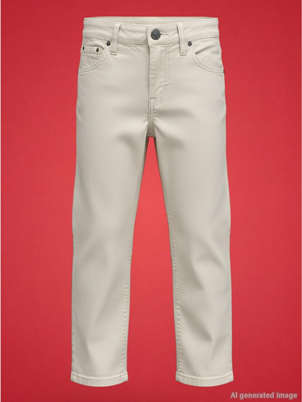 Bej Boys 5 Cep Basic 2-5 Yaş Pantolon - Koyu Taş Rengi