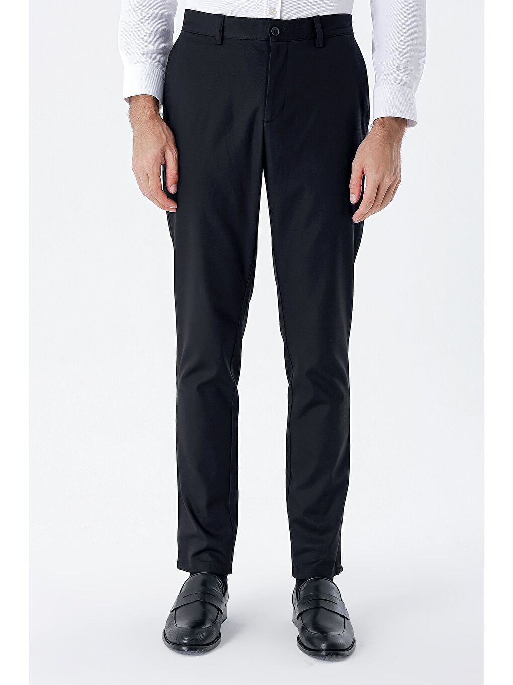 Siyah Pamuklu Yandan Cepli Casual Slim Fit Chino Pantolon 1003235118