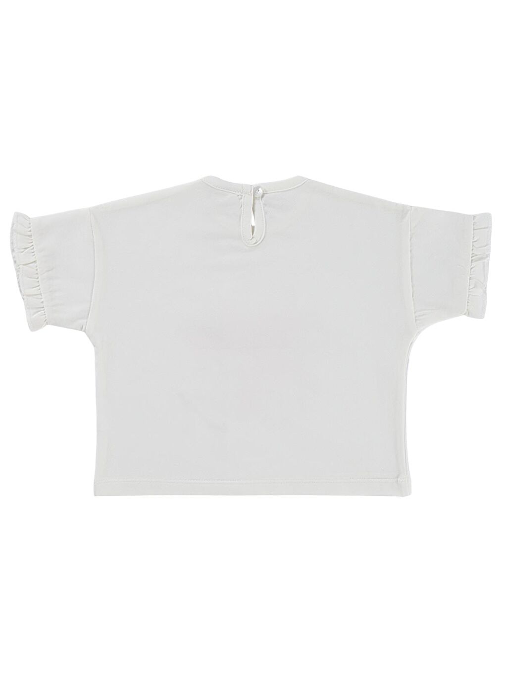 Baby Summer Vibes Çiçek Baskılı 6-18 Ay Tişört - Ekru-1