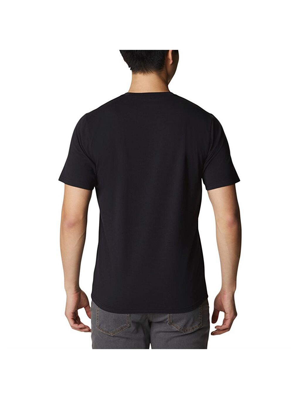 Sun Trek Erkek Siyah Yuvarlak Yaka Spor Tişört-1