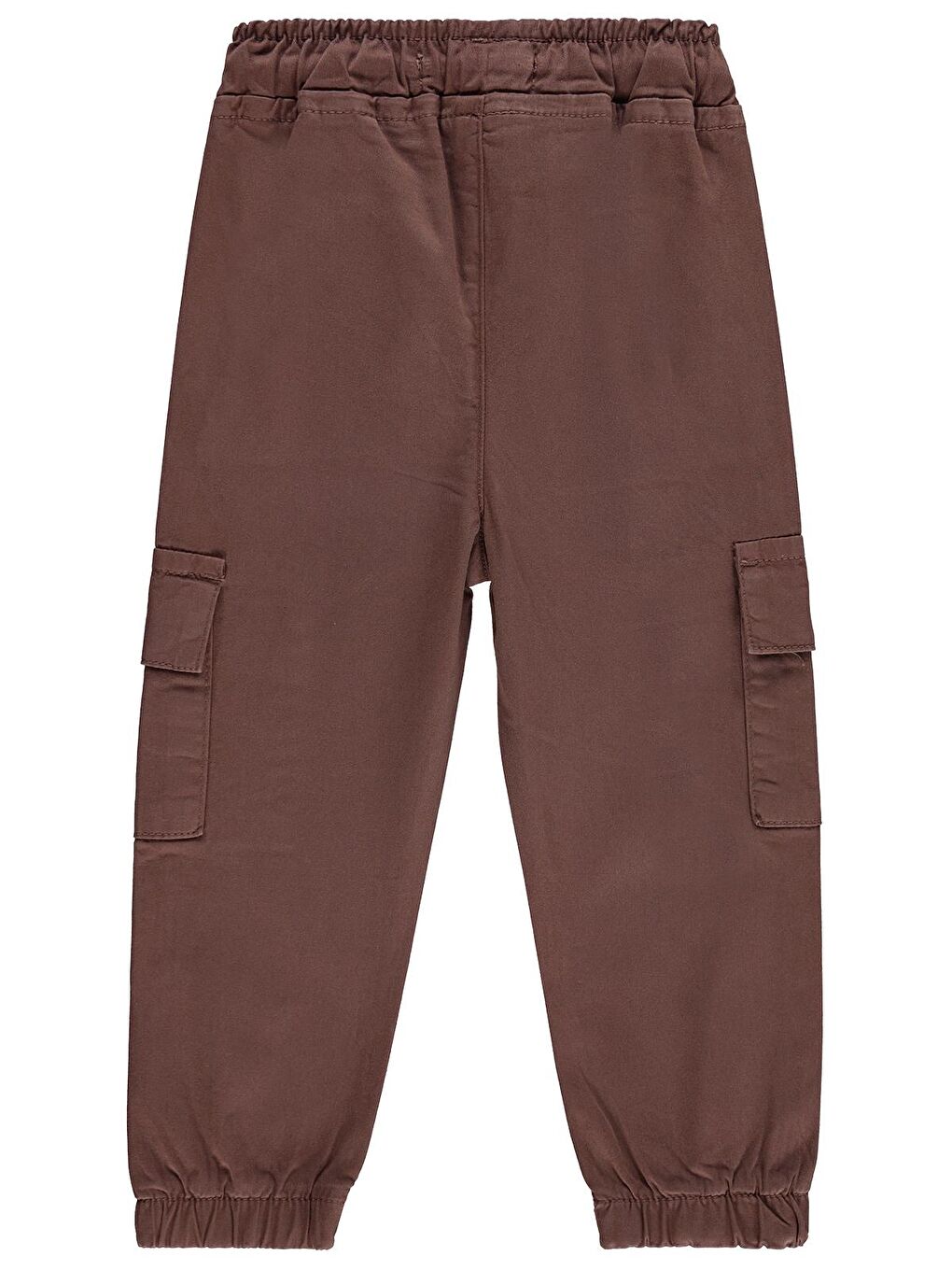 Boys Bel Paça Lastikli Kargo Cepli 2-5 Yaş Pantolon - Kahverengi-1