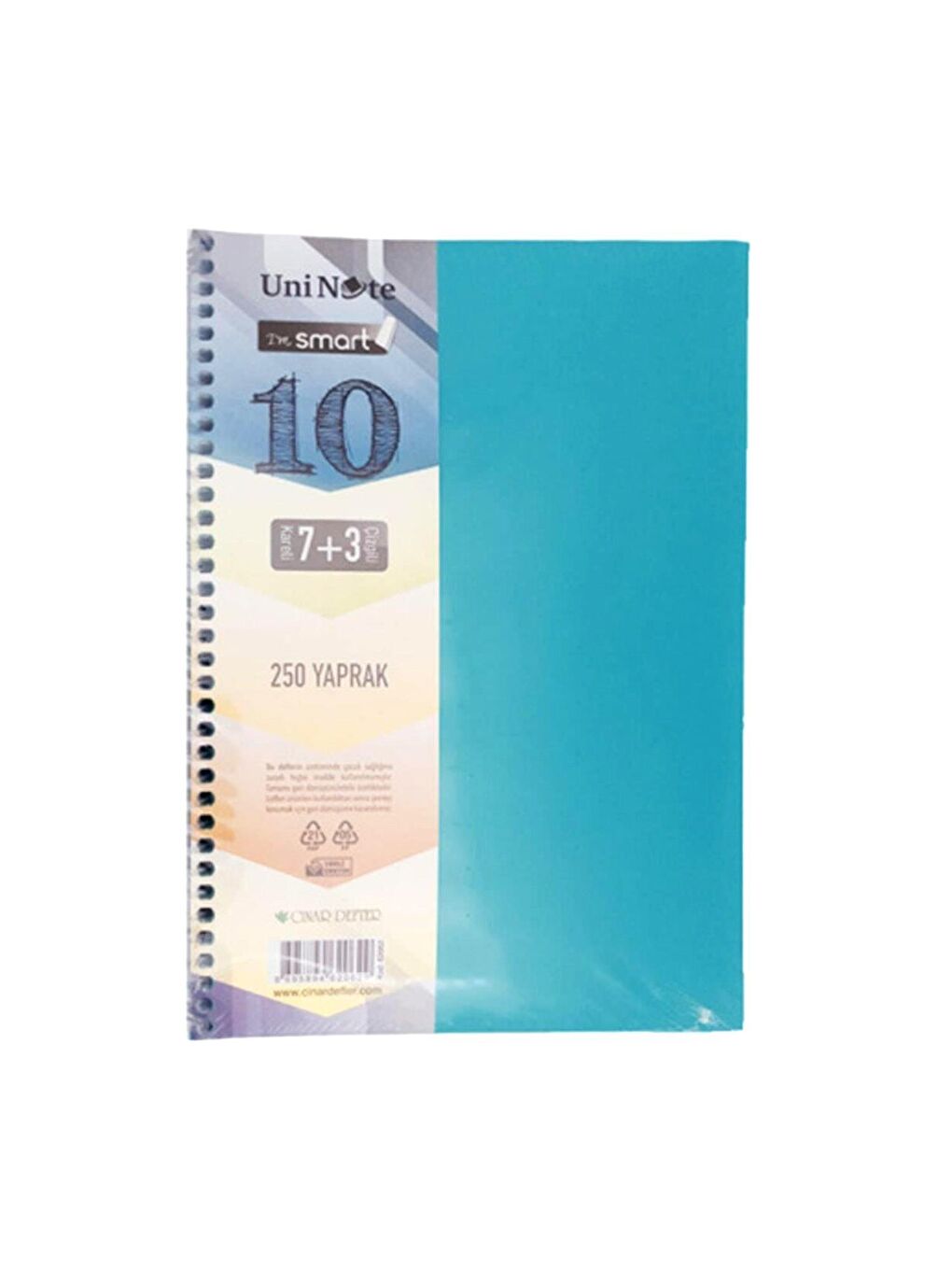 Im Smart A4 7+3 250 Yaprak Plastik Kapak Spiralli Ayraçlı Defter 62062-1