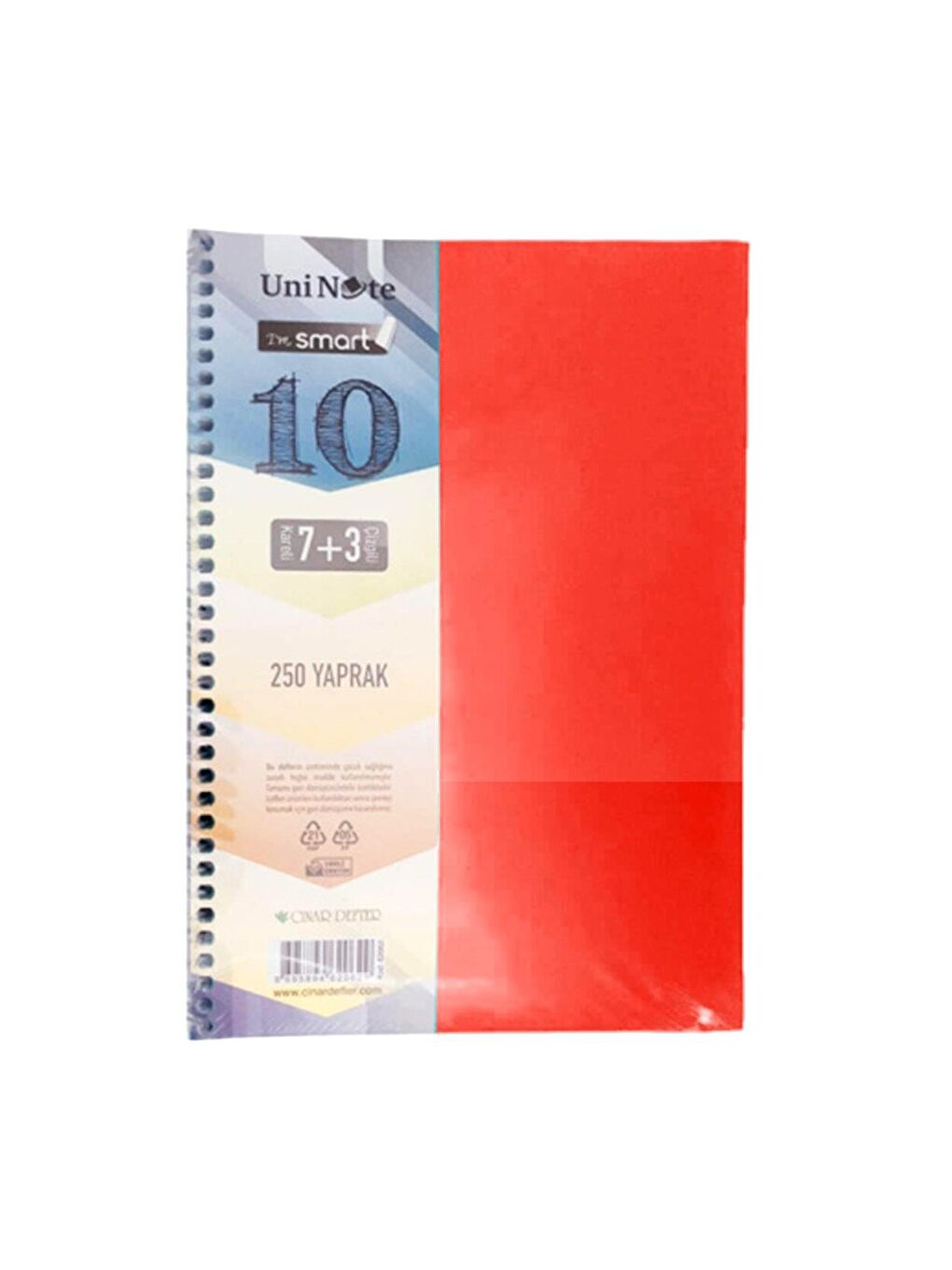 Im Smart A4 7+3 250 Yaprak Plastik Kapak Spiralli Ayraçlı Defter 62062-2