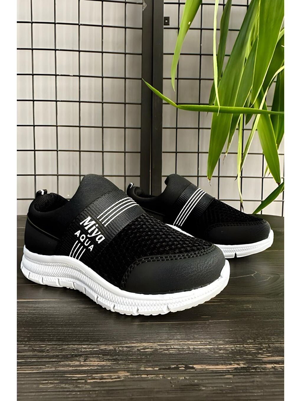 Siyah Layana Fileli Rahat Taban Unisex Bebek Çocuk Spor Ayakkabı