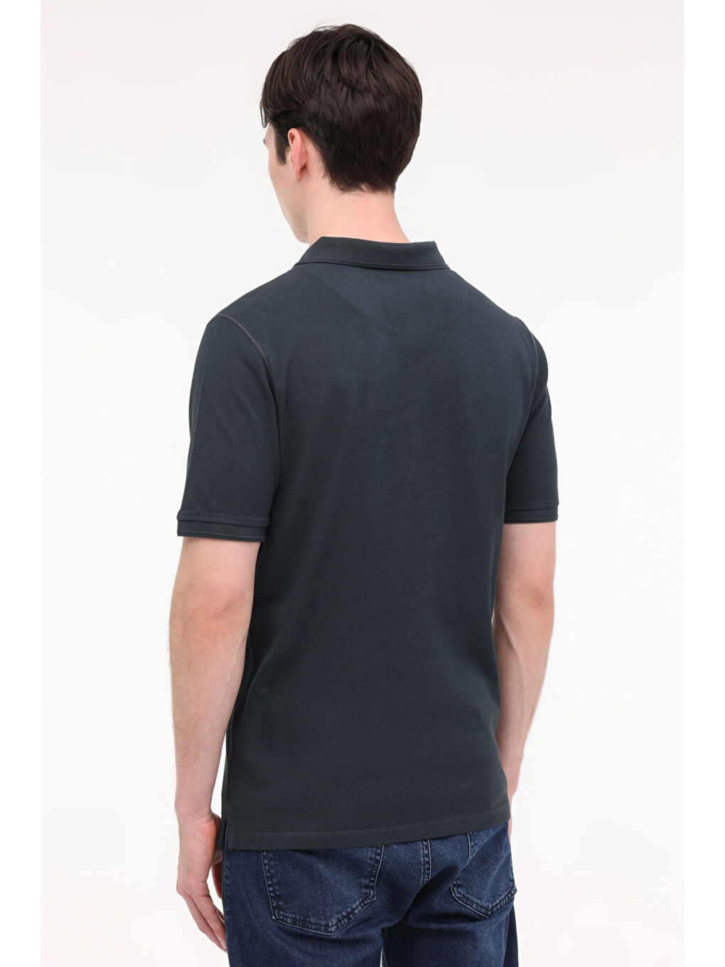 Gri M-BS20 BSC POLO T-SH 4FX  Erkek Kısa Kol Tişört-1