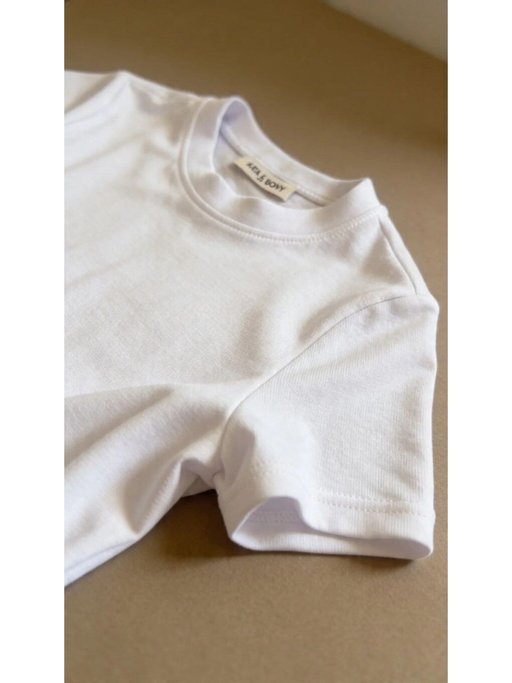 Çocuk Modal Kısa Kollu Beyaz T-Shirt-1