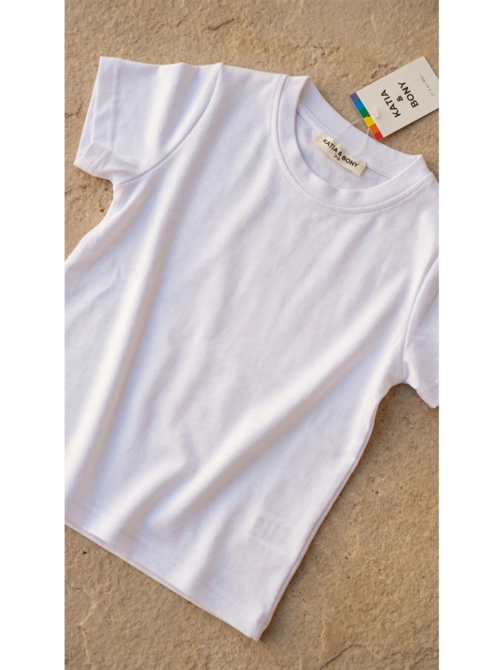 Çocuk Modal Kısa Kollu Beyaz T-Shirt-2