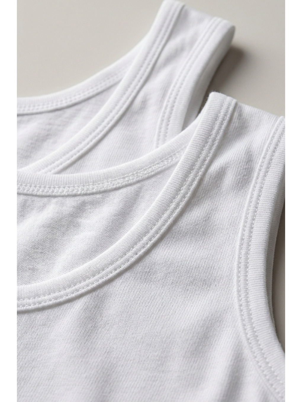 Karışık 5'Li Paket Basic Kalın Askılı Beyaz Kız Çocuk Atlet-1